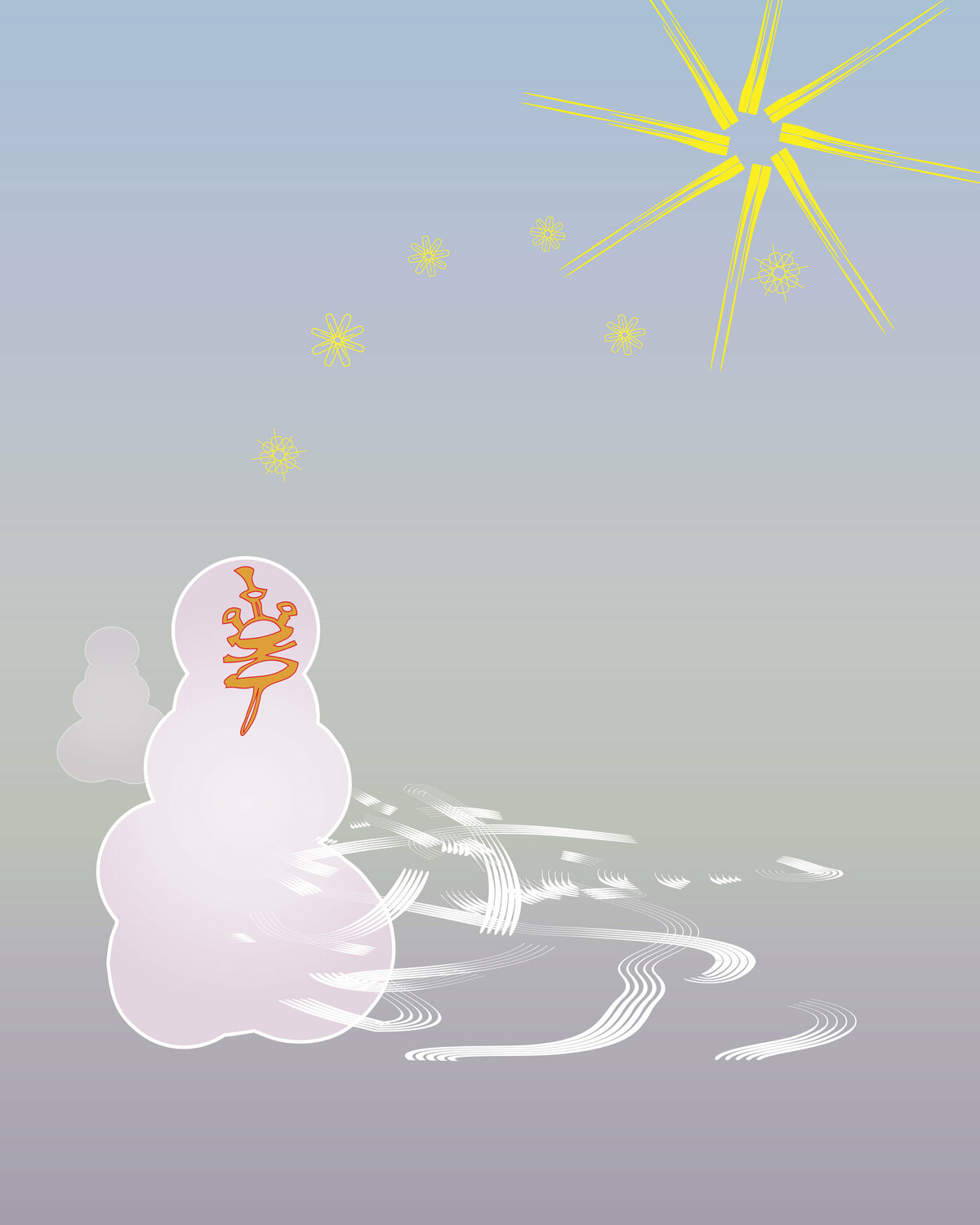 "Snowman meditating / Big Dipper" – Unique piece Harald Gsaller