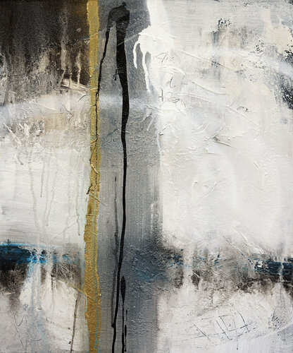 BLANCO Y DORADO SOBRE TABLA I by Bruno Vázquez, 絵画 for Sale on Singulart