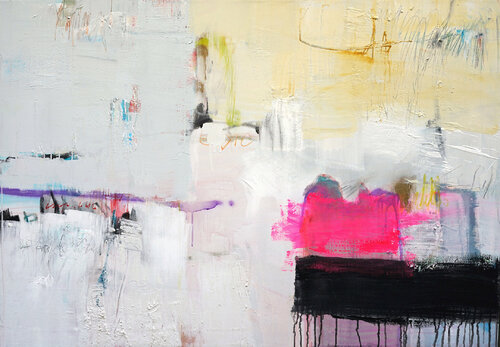 PAISAJE SOBRE ROSA by Bruno Vázquez, Painting for Sale on Singulart