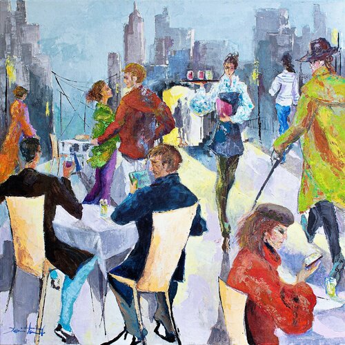 AH! Les déconfinés by Damian Tirado, Painting for Sale on Singulart