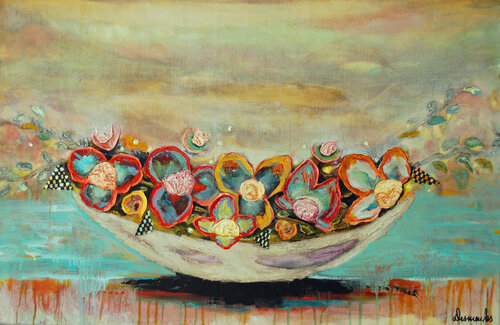 Summer time par Dominique Desmeules, Peinture en vente sur Singulart