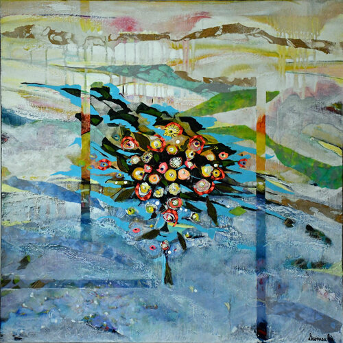 Fleurs océaniques par Dominique Desmeules, Peinture en vente sur Singulart