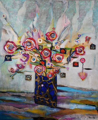 Notes florales van Dominique Desmeules, Schilderij te koop op Singulart