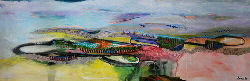 Au pied des monts van Dominique Desmeules, Schilderij te koop op Singulart