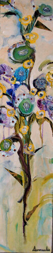 Pensées jaune van Dominique Desmeules, Schilderij te koop op Singulart