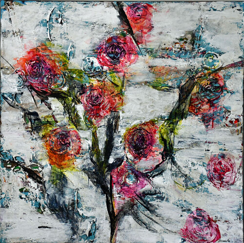 Fenêtre sur jardin III par Dominique Desmeules, Peinture en vente sur Singulart