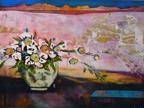Spring flowering de Dominique Desmeules, Pintura a la venta en Singulart