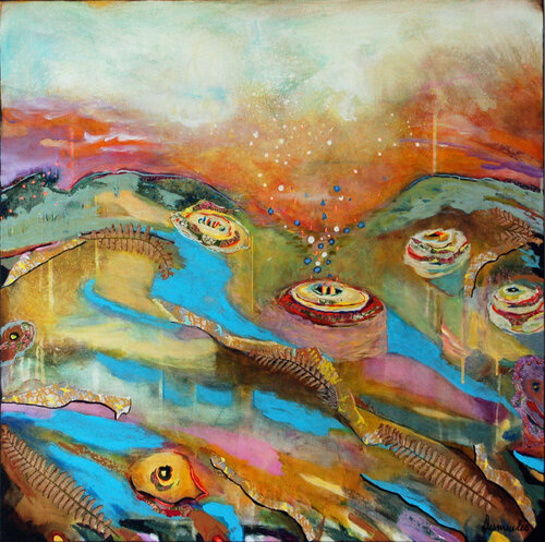 Rivières tranquilles de Dominique Desmeules, Pintura a la venta en Singulart