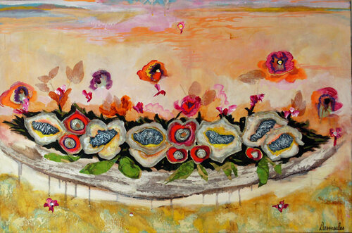 Berceau floral de Dominique Desmeules, Pintura a la venta en Singulart