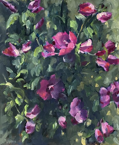 massif Hibiscus di Géraldine Morales, Pittura in vendita su Singulart
