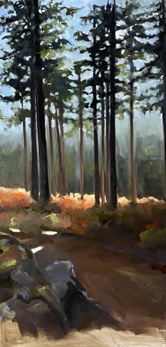 Forêt de Rambouillet 1 von Géraldine Morales, Malerei kaufen auf Singulart
