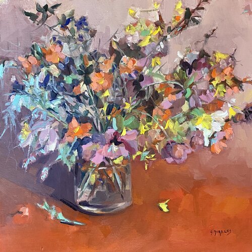 Bouquet multicolore by Géraldine Morales, 絵画 for Sale on Singulart