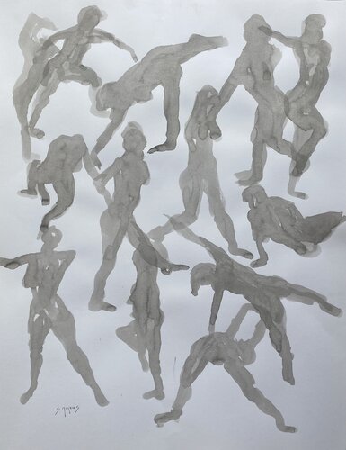 silhouettes 1 par Géraldine Morales, Dessin en vente sur Singulart
