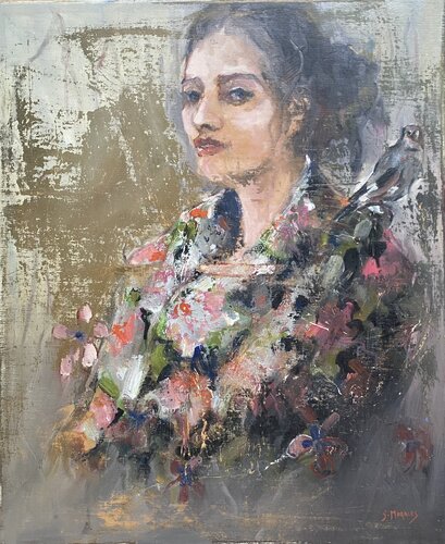 Eglantine aux oiseaux van Géraldine Morales, Schilderij te koop op Singulart