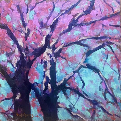 Arbre rose by Géraldine Morales, Painting for Sale on Singulart