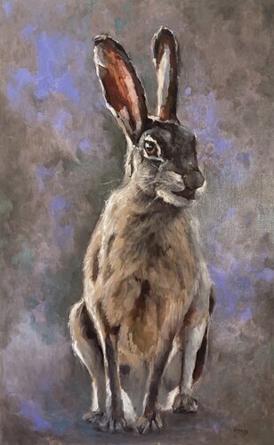 lièvre majestueux by Géraldine Morales, Painting for Sale on Singulart