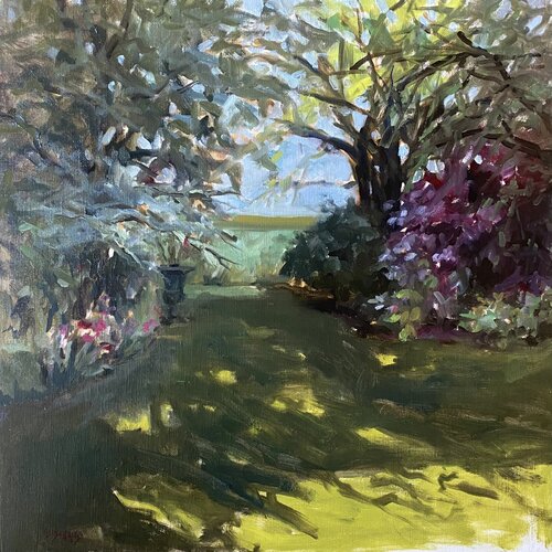 Jardin d'Ezerville von Géraldine Morales, Malerei kaufen auf Singulart