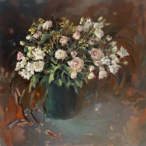 bouquet garden party by Géraldine Morales, 絵画 for Sale on Singulart