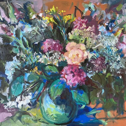 bouquet feu d'artifice by Géraldine Morales, Painting for Sale on Singulart