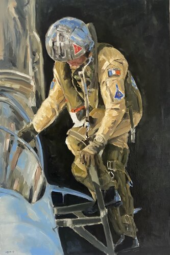 Pilote Mirage 2000C von Géraldine Morales, Malerei kaufen auf Singulart