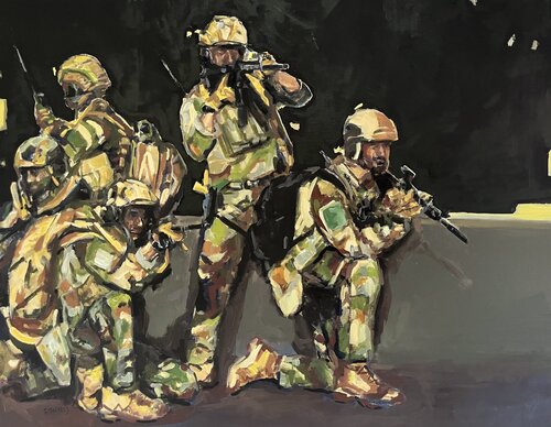 Commando parachutiste de l'air CPA20 by Géraldine Morales, Painting for Sale on Singulart