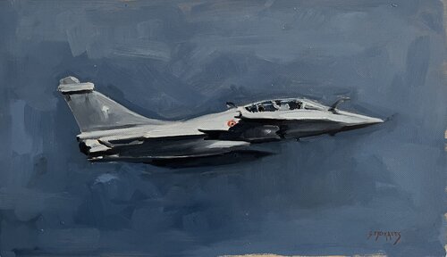 Rafale B, avion de chasse von Géraldine Morales, Malerei kaufen auf Singulart