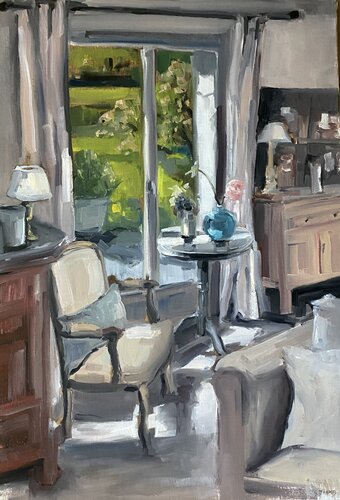 Salon côté jardin by Géraldine Morales, Painting for Sale on Singulart
