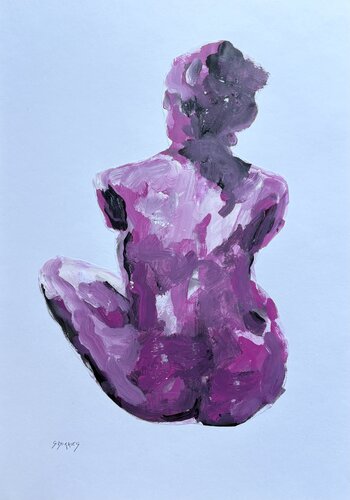 Pink girl par Géraldine Morales, Œuvre sur papier en vente sur Singulart