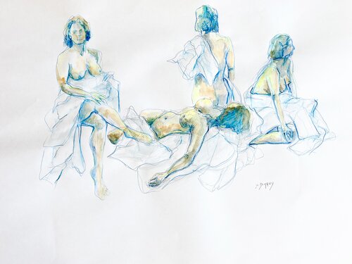 Drapées di Géraldine Morales, Disegno in vendita su Singulart