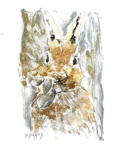 Lapin chou by Géraldine Morales, Work on Paper for Sale on Singulart