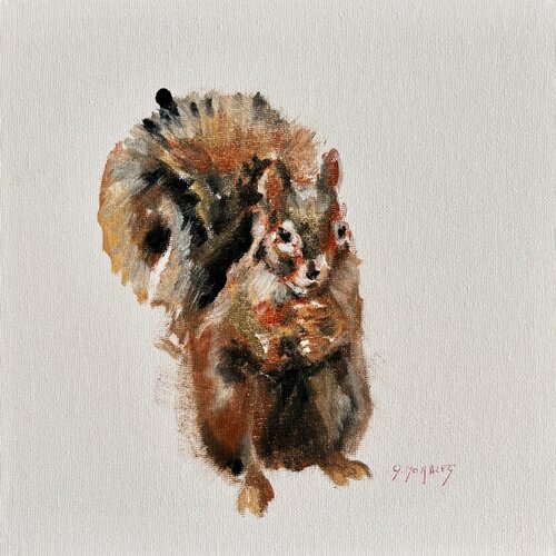 mon petit écureuil by Géraldine Morales, Painting for Sale on Singulart