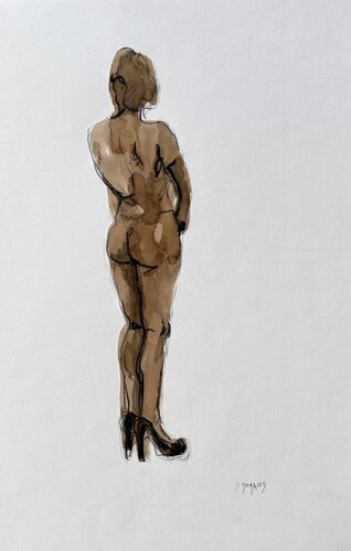 la femme au talon de Géraldine Morales, Dibujo a la venta en Singulart