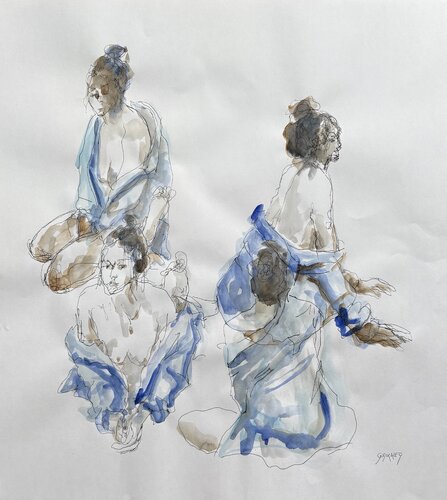 Légerement vêtue par Géraldine Morales, Dessin en vente sur Singulart