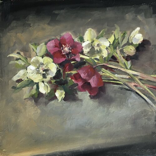 Hellébores 2 de Géraldine Morales, Pintura a la venta en Singulart