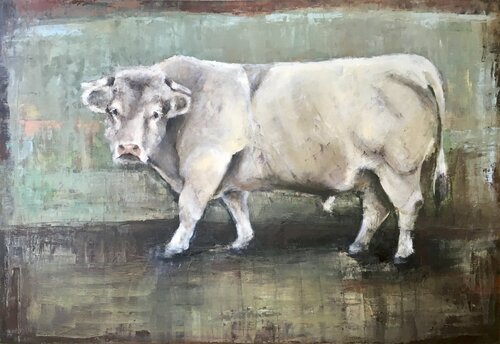 Le taureau by Géraldine Morales, Painting for Sale on Singulart