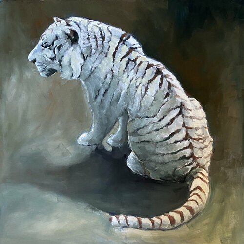 Tigre blanc by Géraldine Morales, Painting for Sale on Singulart
