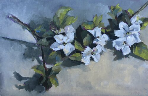 fleur de pommier by Géraldine Morales, Painting for Sale on Singulart