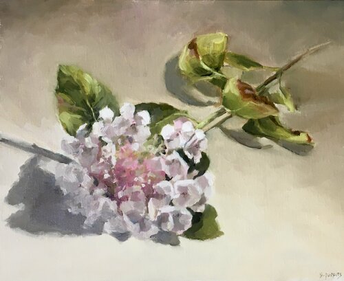 Hortensias 4 by Géraldine Morales, Painting for Sale on Singulart