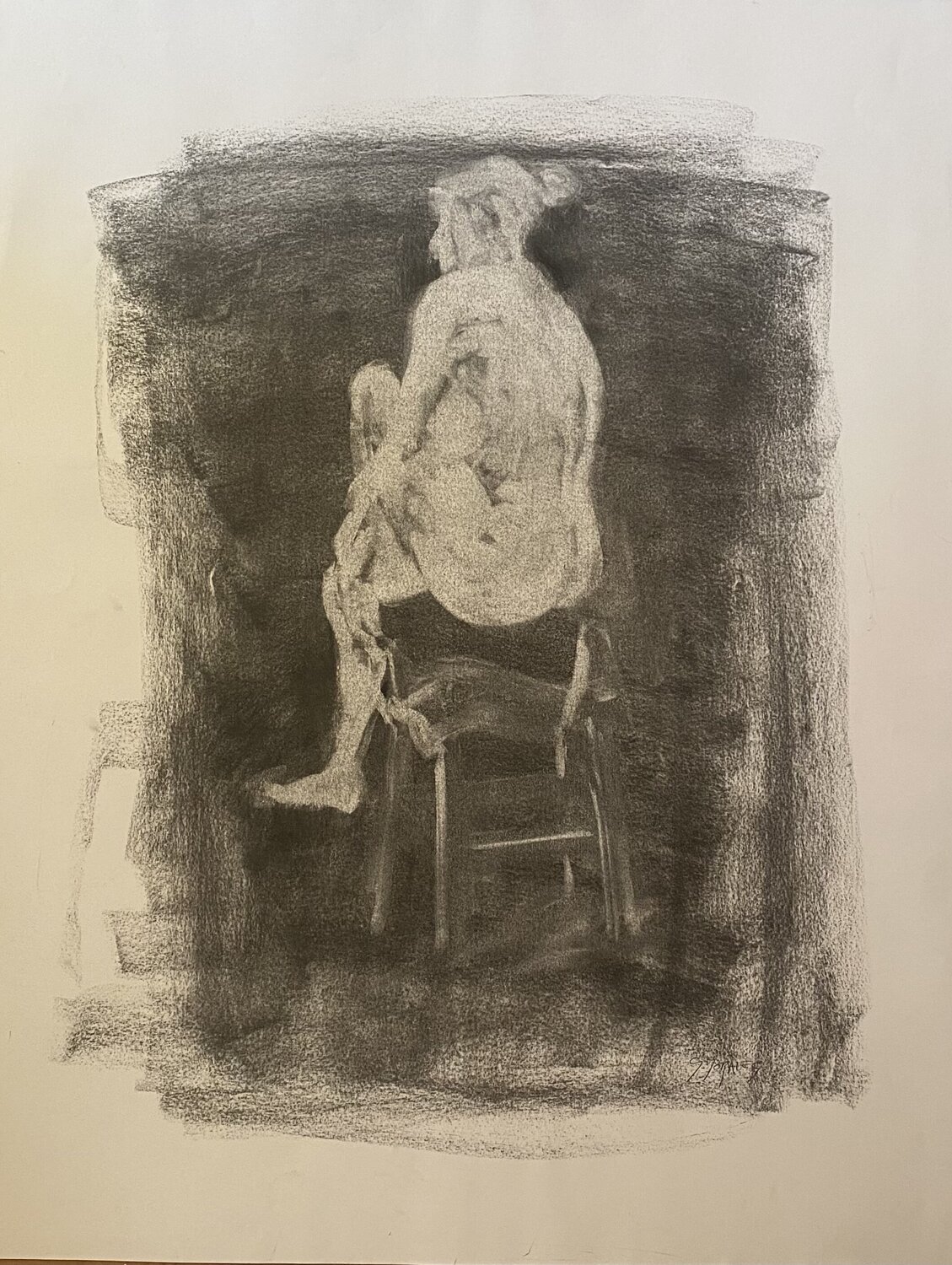nymphe assise Géraldine Morales