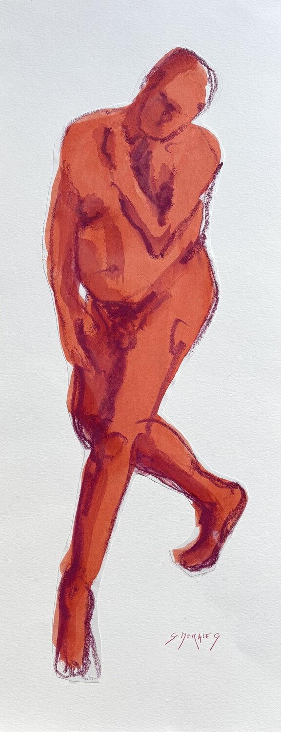 Orange man Géraldine Morales