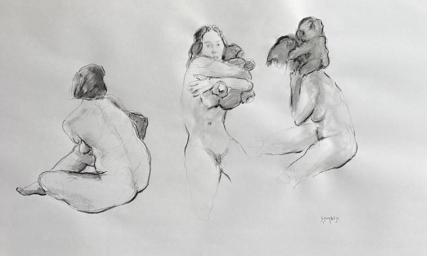 Composition Coline et son nounours Géraldine Morales