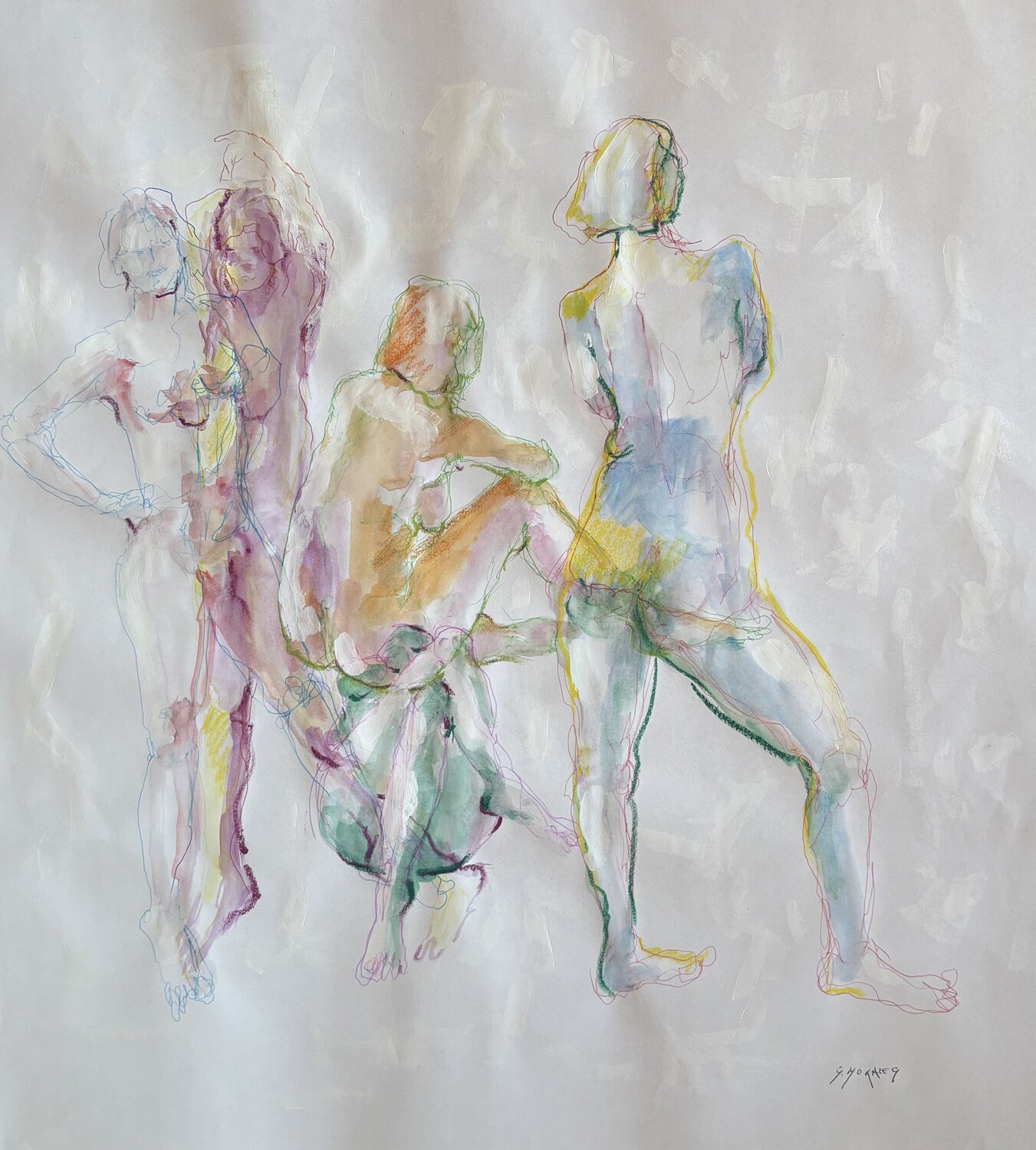 Aquagirl Géraldine Morales Werk op papier te koop