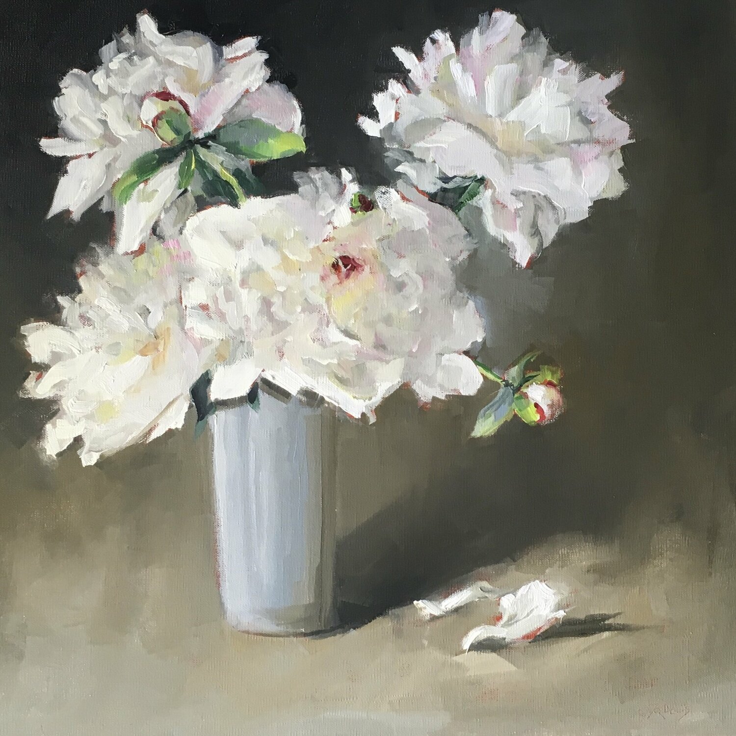 Bouquet de pivoines 2 Géraldine Morales Originalgemälde zu verkaufen