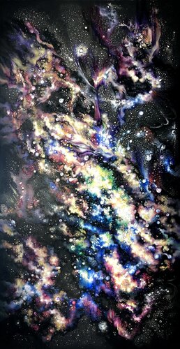 E quindi uscimmo a riveder le stelle van Marjan Fahimi, Schilderij te koop op Singulart