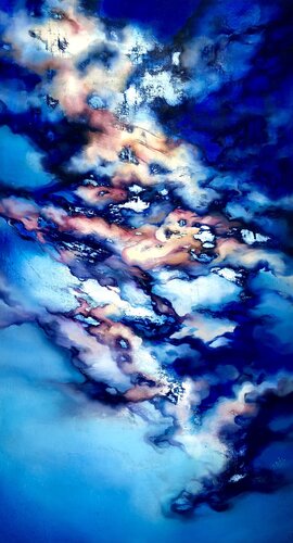 Blue Rose van Marjan Fahimi, Schilderij te koop op Singulart