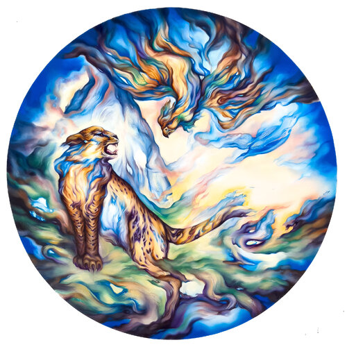 Pirouz & Simurg di Marjan Fahimi, Pittura in vendita su Singulart