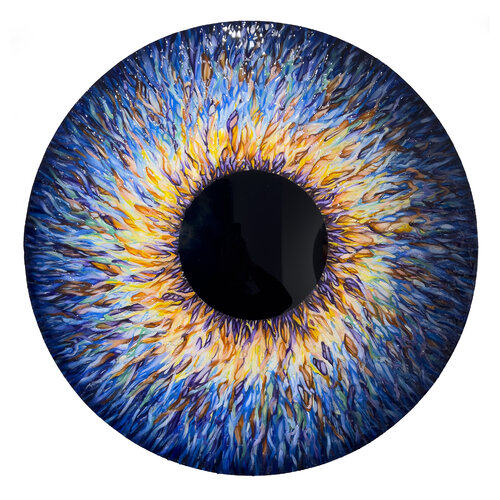 Blue Iris de Marjan Fahimi, Pintura a la venta en Singulart