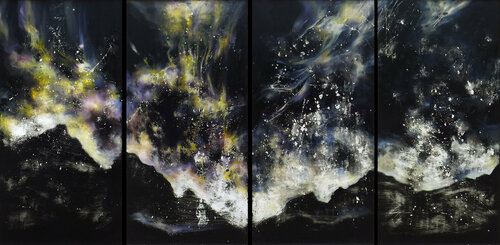 Listen to the stars van Marjan Fahimi, Schilderij te koop op Singulart