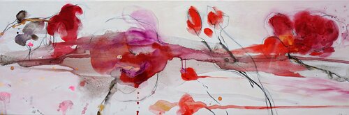 Wilde Rose 1 / Wild Rose 1 van Alexandra Hiltl, Schilderij te koop op Singulart