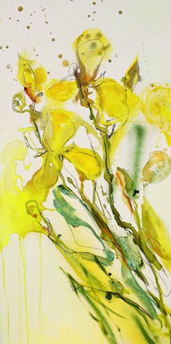 Gelbe Lillien I Yellow Lillies di Alexandra Hiltl, Pittura in vendita su Singulart